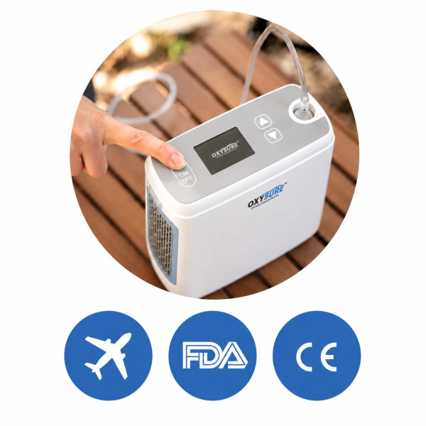 Oxysure Go Portable Oxygen Concentrator | 1.6kg, 10hr Battery